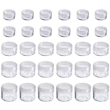 10Pcs 2g 3g 5g 10g 15g 20g 30g Plastic Cosmetics Makeup Box Nail Art Storage Pot Container Clear Sample Lotion Jar