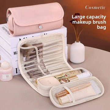 New Arrival: Multifunctional Foldable Portable Professional PU Makeup Brush Organizer Bag with High "Beauty Value"